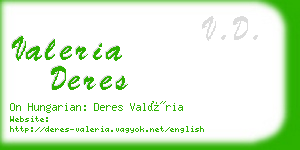 valeria deres business card